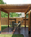 Pergola with Beefy Heavy Duty 4x4 Post Base with Four Post Anchors in Black Powder Coat for outdoor support