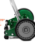 Side view of No Sweat 14 Inch 5 Blade Push Reel Lawn Mower With Ball Bearing Reel And Cushioned T Style Handle Adjustable Cutting Height