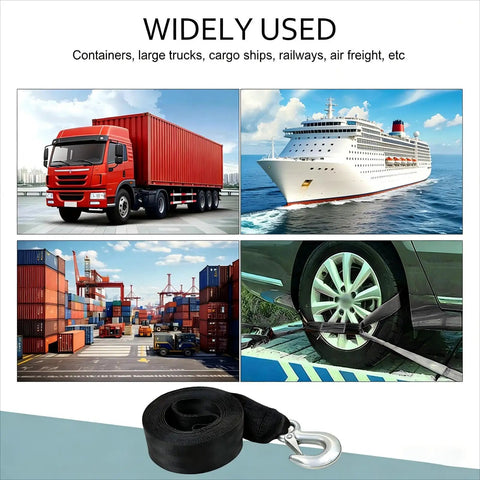 Beefy Built 2 Inch By 20 Foot Heavy Duty Trailer Winch Strap With Hook 10000 Lbs Load Capacity For Cars Boats ATVs Jet Skis Universal Tow Strap For Car Trailers And Boat Trailers Black used to secure truck, car, and cargo