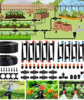 Efficient Drip Irrigation Kit For Garden And Greenhouse 240 Feet Auto Watering System with quick connect tubing and emitters