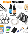 All In One Fishing Pole Repair Kit With Epoxy Glue And Carbon Fiber Tips, Top Eyelets, Wrapping Thread, Tools
