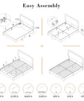 Assembly instructions for Queen Size Bed Frame With Plush Velvet Upholstered Headboard And Elegant Button Tufting Featuring Heavy Duty Wooden Slats For Zero Hassle Sleep No Box Spring Needed Straight Up Cozy Beige.