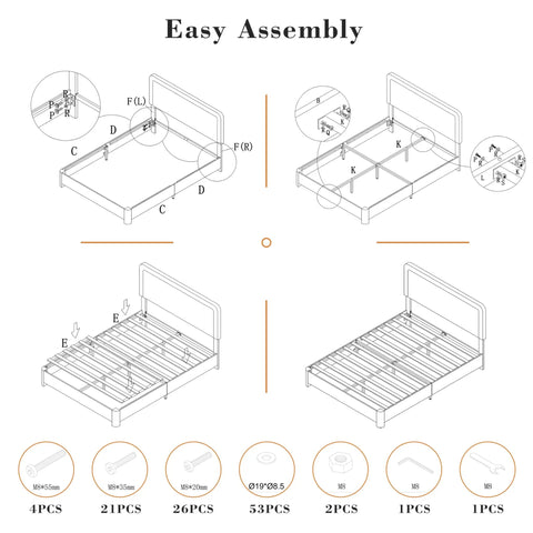 Assembly instructions for Queen Size Bed Frame With Plush Velvet Upholstered Headboard And Elegant Button Tufting Featuring Heavy Duty Wooden Slats For Zero Hassle Sleep No Box Spring Needed Straight Up Cozy Beige.