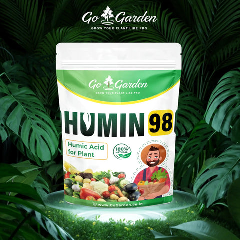 Humic Acid 98 For Plants, Organic Plant Food And Growth Booster, Boost Your Plant Game, Nutrient Uptake, Root Health, Germination, Drought Tolerance, Microbial Activity, 450 Grams pouch