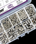 Stainless Steel Allen Head Socket Grub Screw Set With 350 Pieces In 10 Sizes M3 To M8 Internal Hex Drive Cup Point Screws