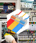 Premium Din Rail Terminal Blocks With No Sweat Quick Wiring Push In Connectors For 28 To 12 AWG Cables in electrical control panels.