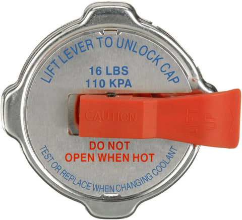 Safety Release Radiator Cap With Wide Pressure Range Built Tough From Corrosion-Resistant Heavy-Gauge Metal For Cars