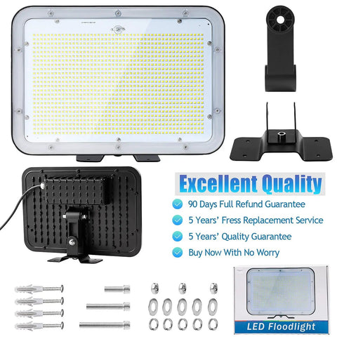 LED Flood Light 150W 18,000LM Crazy Bright Daylight 5000K IP66 Waterproof Outdoor Flood Lights for Backyard Garden