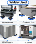 8 Pack Anti Vibration Pads For Washing Machines And More under air compressor, condenser units, HVAC system, 3D printer