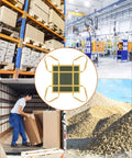 Heavy Duty Canvas Cargo Lifting Pad Net 3.28 Ft Square With Reinforced Handle for construction, logistics, and transport in use