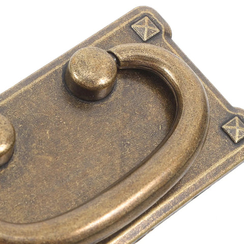 Close-up of Four Pack Vintage Drawer Pull Handles For Cabinets, Dressers, Wardrobes, And Vanities in a rustic coffee finish.