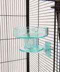 Twist And Lock Bird Bath For Small To Medium Birds Like Lovebirds Canaries Finches Parakeets And Cockatiels, Durable Plastic, Cage Mounted