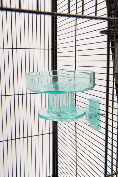 Twist And Lock Bird Bath For Small To Medium Birds Like Lovebirds Canaries Finches Parakeets And Cockatiels, Durable Plastic, Cage Mounted