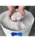 Hands holding coarse horticultural perlite over a 4 Cu Ft bag, ideal for seed starting, soil aeration, hydroponics, organic gardens.
