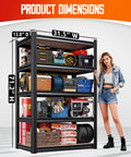 Beefy 5 Tier Heavy Duty Metal Garage Shelving Unit Adjustable Steel Shelves 71 Inch High 32 Inch Wide 14 Inch Deep Ultra Sturdy Storage Rack For Garage Warehouse Basement Pantry And Industrial Organizers Up To 2051 Lbs Capacity. 71in H