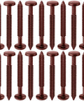 18 Pack Three Inch Vinyl Shutter Fasteners For Window Panels Lok Pins Screws Spikes And Anchors Burgundy Red Durable DIY Friendly Kit