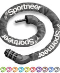 Gray Keyless 5 Digit Bike Lock For Bikes Motorcycles Scooters And Gates With High Security Combination Dial Colorful Display