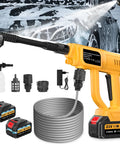 Cordless Pressure Washer 1700 PSI Portable Power Washer With 6 In 1 Nozzle 21V Handheld Electric Cleaner With Two 3Ah Batteries