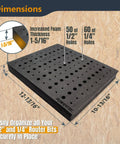 Badass Router Bit Storage Inserts Housing Fifty Half Inch And Sixty Quarter Inch Holder Slots With Thick Foam dimensions and design