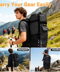 Rugged Large Capacity Climbing Rope Bag Built For Outdoor Climbers Waterproof Oxford Shell in mountain setting.