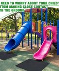 Heavy Duty Playground Rubber Mat 48 By 48 Inches Non Slip Outdoor Safety Pad under playground slides in park