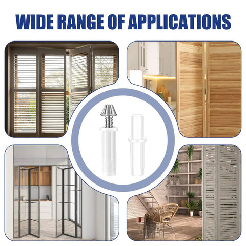 5 Pack Bifold Door Hardware Repair Kit for Quick Top or Bottom Pivot Pins and Nylon Pivots, 3/8 Inch Replacement Parts, application examples