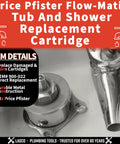 Flow Matic Tub And Shower Cartridge 02061 For Price Pfister Valves Replacement Brass Construction