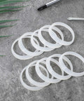 10 Pack Silicone Seal Rings For Drain Pipes And Sinks No Brainer Rubber Gasket Washers For One And A Half Inch Waste Lines Cone Seal Ring For Leak Proof Kitchen Bathroom Outdoor Plumbing White Set, white silicone rings