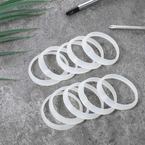 10 Pack Silicone Seal Rings For Drain Pipes And Sinks No Brainer Rubber Gasket Washers For One And A Half Inch Waste Lines Cone Seal Ring For Leak Proof Kitchen Bathroom Outdoor Plumbing White Set, white silicone rings