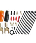 Installation accessories from 4 Gauge Car Audio Power Wiring Kit With 17Ft Orange Power Cable And 3Ft Black Ground Wire, 2-Channel RCA.