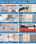 Installation steps for 60 Pack No Fuss Easy Install 45 Degree Adjustable Protector Sleeve For Wood Posts And 90 Degree Corner Posts For One Eighth Inch Wire Rope Cable Railing Kit Stainless Steel T316 Durable Rustproof Deck Railing Hardware