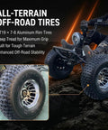 Image of the Beast 72V Peak 10.8kW Brushless Electric Off Road Go Kart With Shaft Drive featuring 19x7-8 off-road tires.