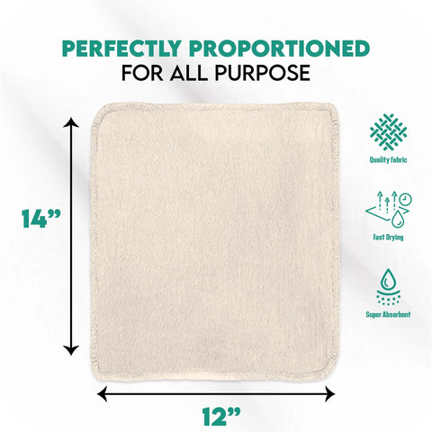Cotton Shop Towels Pack Of 150 14 By 12 Inches White Reusable Shop Rags For Cars Garage Industrial Restaurants And Home