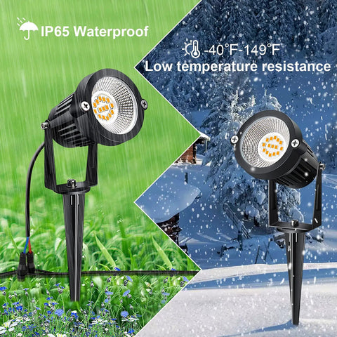 Brighten Your Outdoor Space With A 10 Pack Low Voltage LED Landscape Lights 7W 900LM Waterproof Garden Path Spike Set