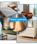 Clear Acrylic Couch Wall Spacers Adjustable Two To Nine Inches Heavy Duty Furniture Stopper Keeps Your Couch Locked Tight Against The Wall Stay Put Design shields various furniture setups.