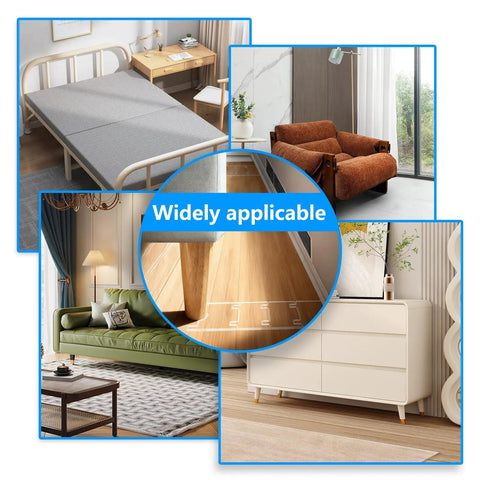 Clear Acrylic Couch Wall Spacers Adjustable Two To Nine Inches Heavy Duty Furniture Stopper Keeps Your Couch Locked Tight Against The Wall Stay Put Design shields various furniture setups.
