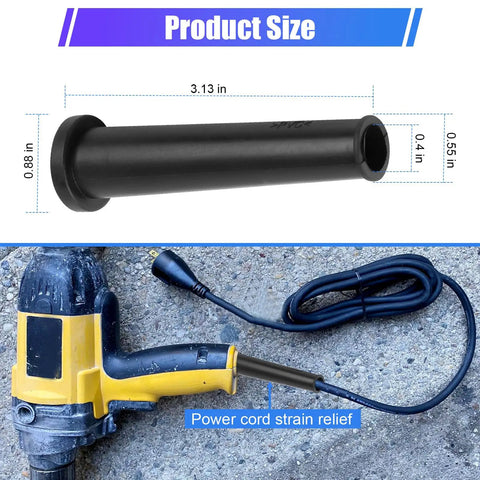 Replacement Strain Relief Cord Guard For Worm Drive Circular Saw HD5750 5825 shown on power tool with dimensions 3.13 in length.