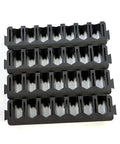 Pro Grade 7-Slot Bit Holder Set 4 Pack Black Plastic Storage Organizers for Drill Bits and Fasteners Heavy Duty Replacement Part