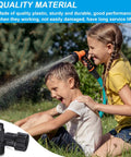 Children playing with hose and 4 Pack Garden Expandable Hose Repair Kit For Three Quarter Inch Fittings With Plastic Faucet Adapters