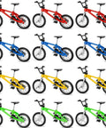 12 Pack Mini Finger BMX Bikes For Kids And Adults, Reconfigurable Tiny Bicycle Toys, Vintage Color Mix.