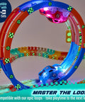 Light Up LED Race Cars For Glow Tracks, 2 Pack Replacement Racers For Glow In The Dark Play racing in JitteryGit loop