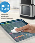 Hand cleaning Air Fryer Cheat Sheet Magnet Set For Quick Times And Temperatures A Magnetic Guide For 100 Plus Foods near air fryer