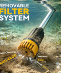 Cordless 840 GPH Brushless Water Transfer Pump With Auto Shutoff 3 Speed Modes filtering debris in sandy water