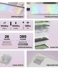 Beast Mode Wireless Mechanical Gaming Keyboard With a Slick 96 Percent Compact Layout and Ergonomic Build for Custom VIA Profiles Lightning Typing and Zero Lag Gameplay Right Out the Gate, showing RGB backlights and translucent keycaps.