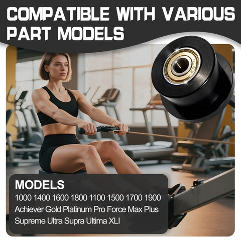 Home Gym Replacement Wheels And Rollers Kit with precision machined wheel, compatible with multiple gym machine models