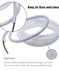 Clear braided PVC tubing, 1-inch ID, 25 ft long, flexible hose.