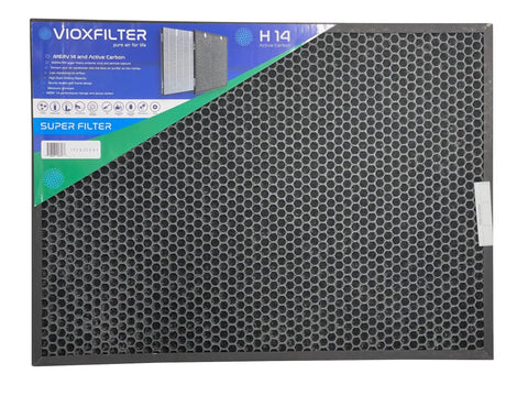 MERV 15 Pleated 20x20x1 Air Filter Pack of 2 With Activated Carbon for AC and Furnace, Low Air Resistance