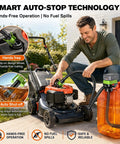 Real Deal 3.2 Gpm Fuel Transfer Pump With Smart Auto Stop Nozzle And Heavy Duty Leak Resistant Housing For Smooth Gas Line Work Without The Drip Mess Daily, hands-free operation with auto shut-off technology.
