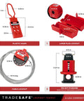 OSHA Compliant Lockout Tagout Kit With 85 LOTO Devices And Durable Toolbox Includes Locks, Breaker, Valve Lockouts, and Inspection Tags