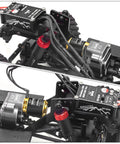 Beefed-Up 30A Brushless ESC And 3500KV Outrunner Motor for 1/18 Scale TRX4M Ascent-18 Redcat RC Crawler with dual LED lights